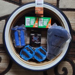 NEW Bicycle Bmx Parts Bundle 20" Blue