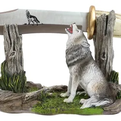 Decorative white wolf