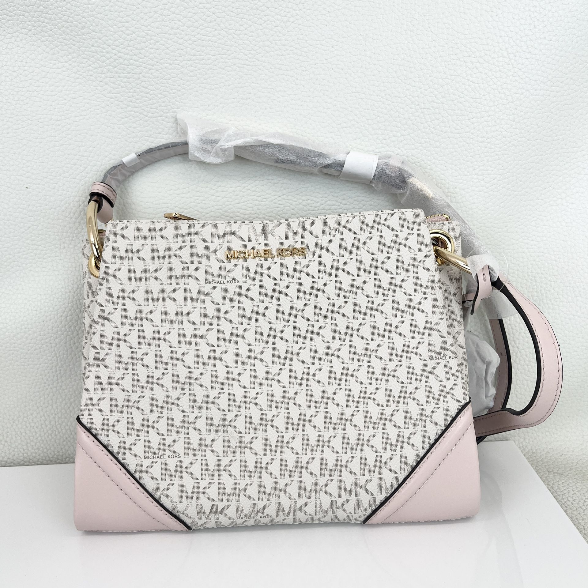 Michael Kors Nicole Vanilla/Pink Blush Crossbody