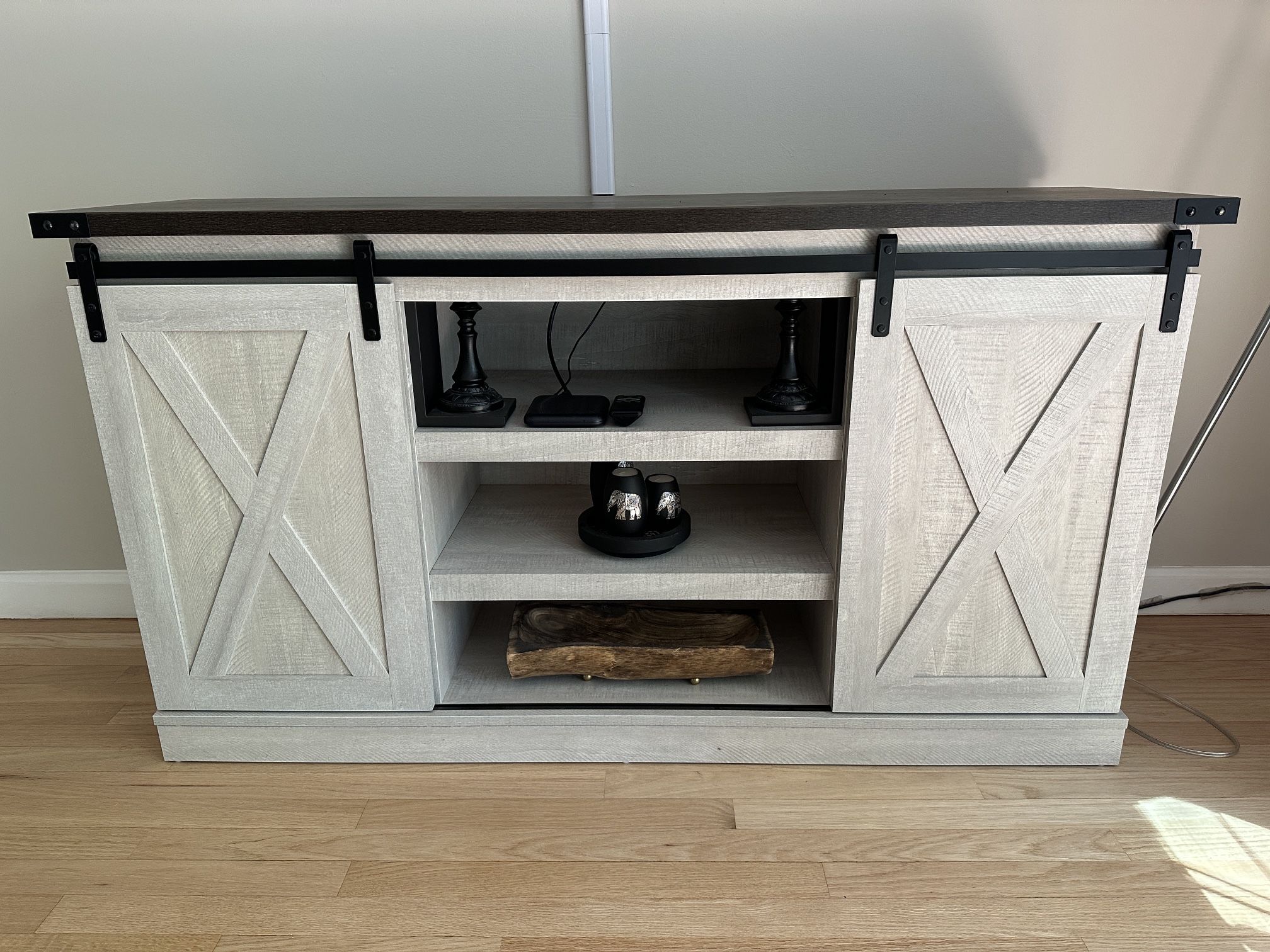 Entertainment Center With Sliding Doors