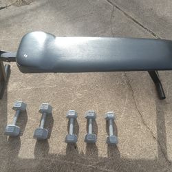 Nice Weight Set With Bench And Weights Delivery Available 