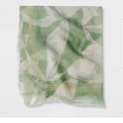Women's Floral Scarf - A New Day Mint Green
