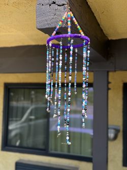 Handmade Celestial Beaded wind chime/ Suncatcher