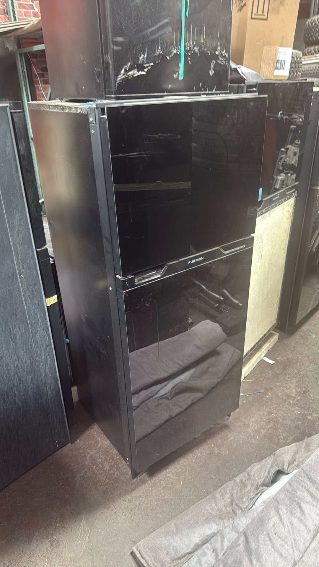 Furrion | Arctic® 12 Volt RV Refrigerator | (contact info removed)811 | 10 Cubic Feet | Black | FCR10DCGTA-BL Open Box/Surplus