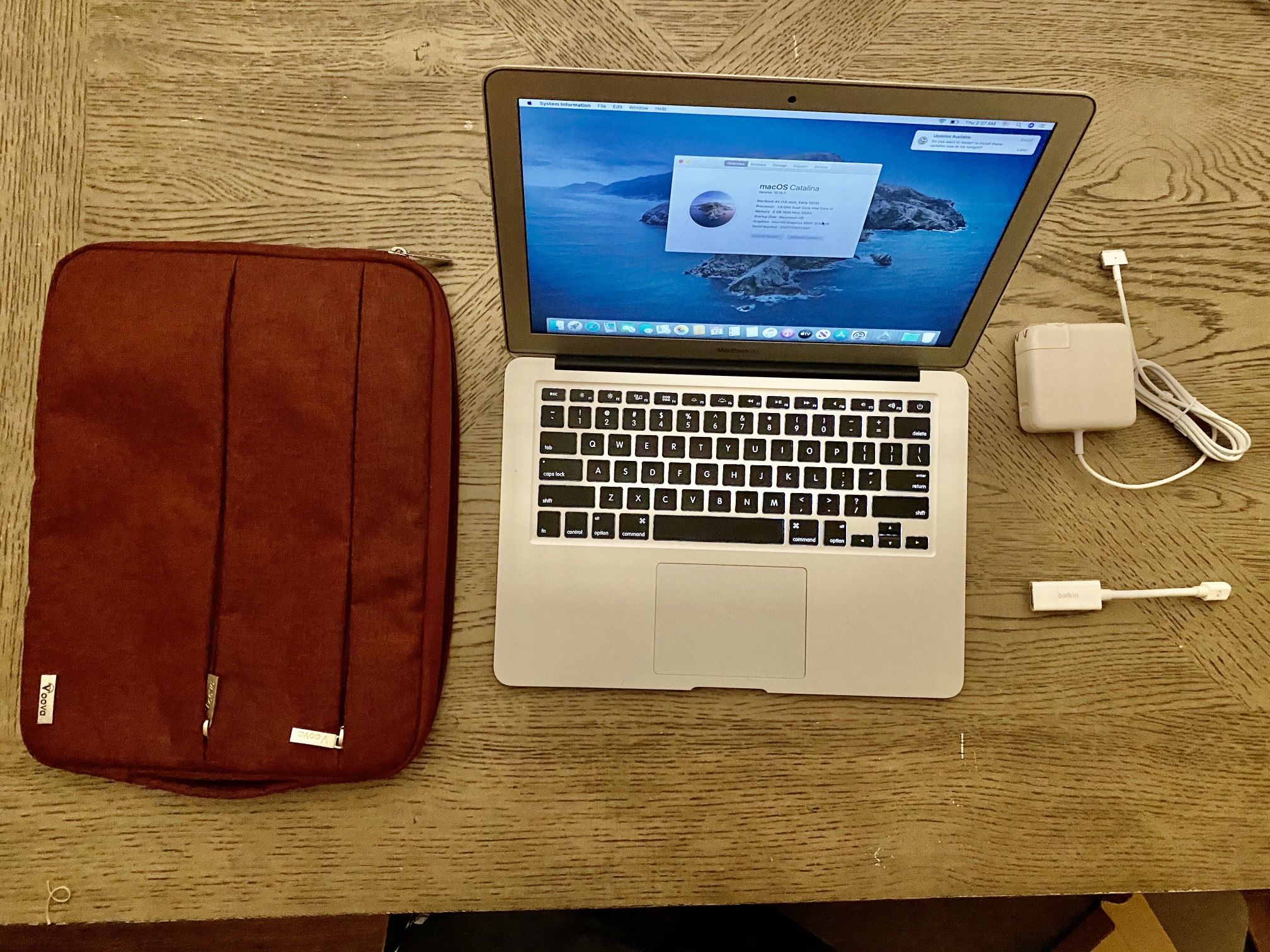 2015 APPLE MACBOOK AIR 13” , SSD 128GB 8G RAM 1.7GHz intel i5 Dual-Core COMES WITH ACCESSORIES