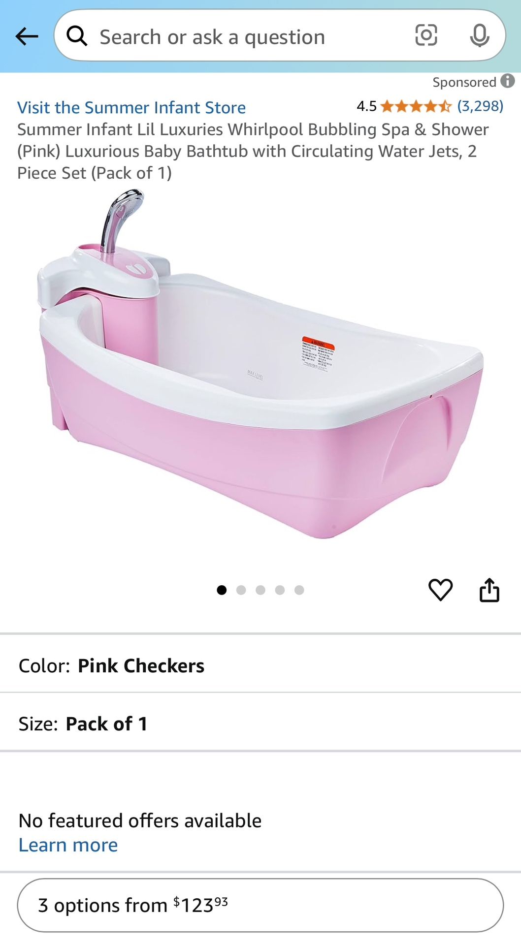 Summer Infant Lil Luxuries Whirlpool Bath