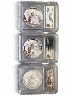 2026 Armenia Noah's Ark Silver Coins ICG Graded – Lot of 3