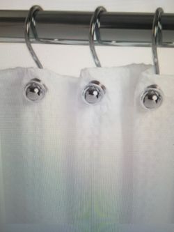 Shower curtain hooks and shower curtain bar