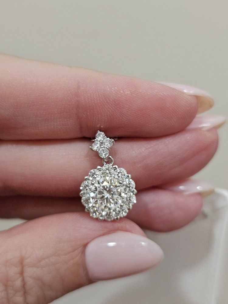 2 CT Wedding Jewelry Solid 925 Sterling With 18k Certified Moissanite