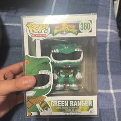 A green power ranger funko pop good condition I have a cover over it to I js wanna get rid of it