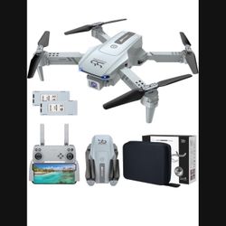 Drone with 2K HD FPV Dual Camera for Adults and Kids, Mini RC Drone with 3D Flips/Altitude Hold/Headless Mode/Gesture Selfie/Waypoint Flight, 2 Batter