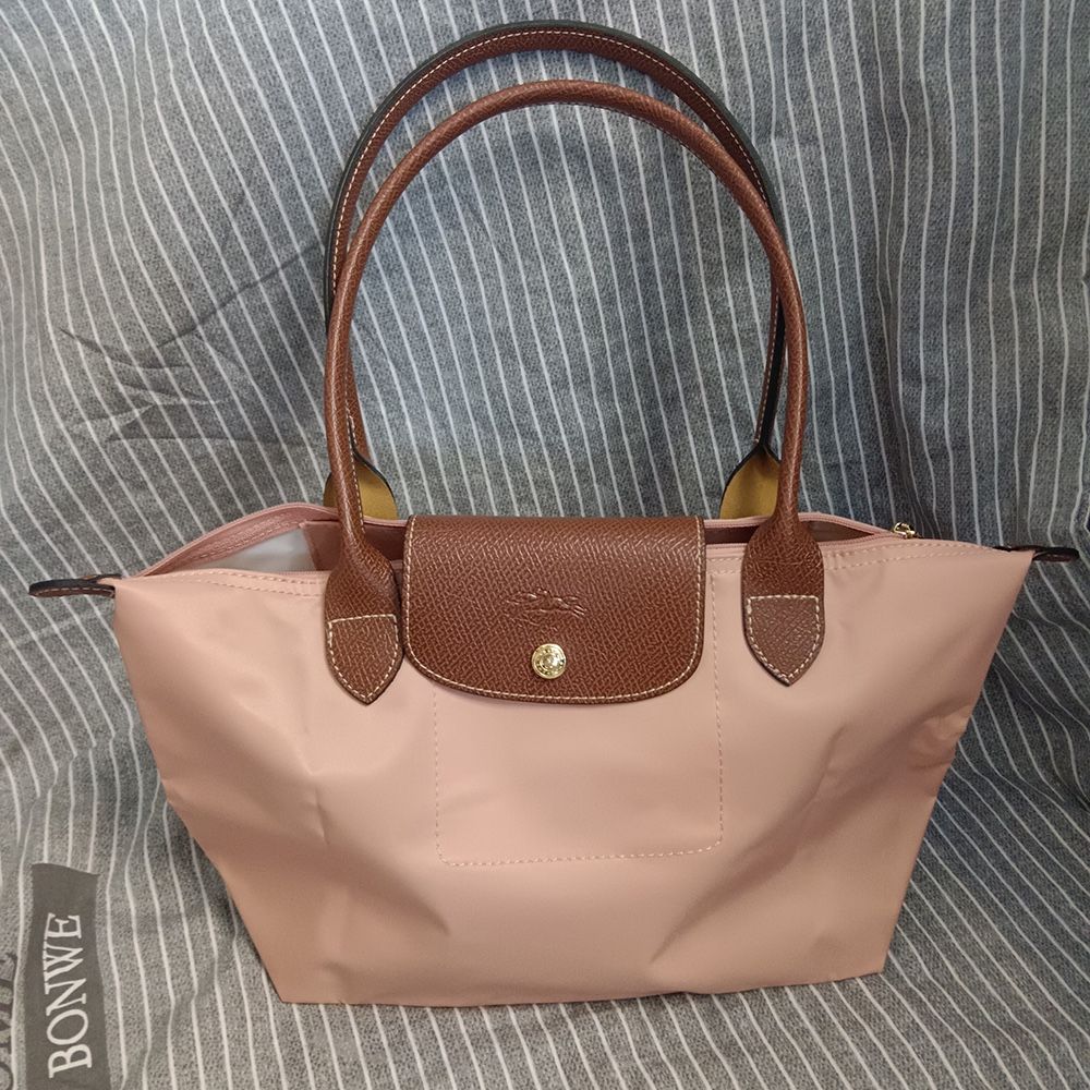 Longchamp Le Pliage Shoulder Nylon Bag Tote baby Pink
