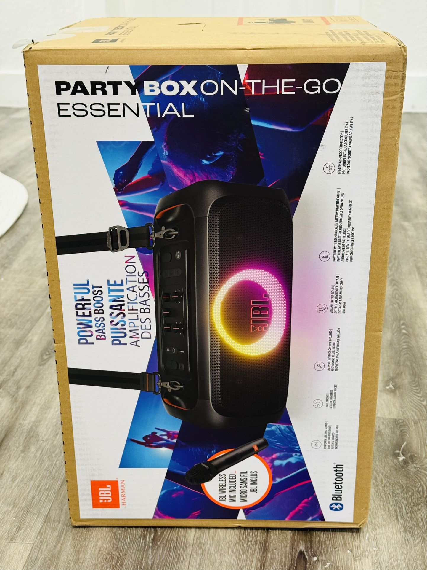 Jbl partybox on-the-go speaker Bluetooth bocinas parlantes equipos de sonido música