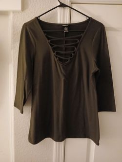 Womens Olive Green Top Size 0