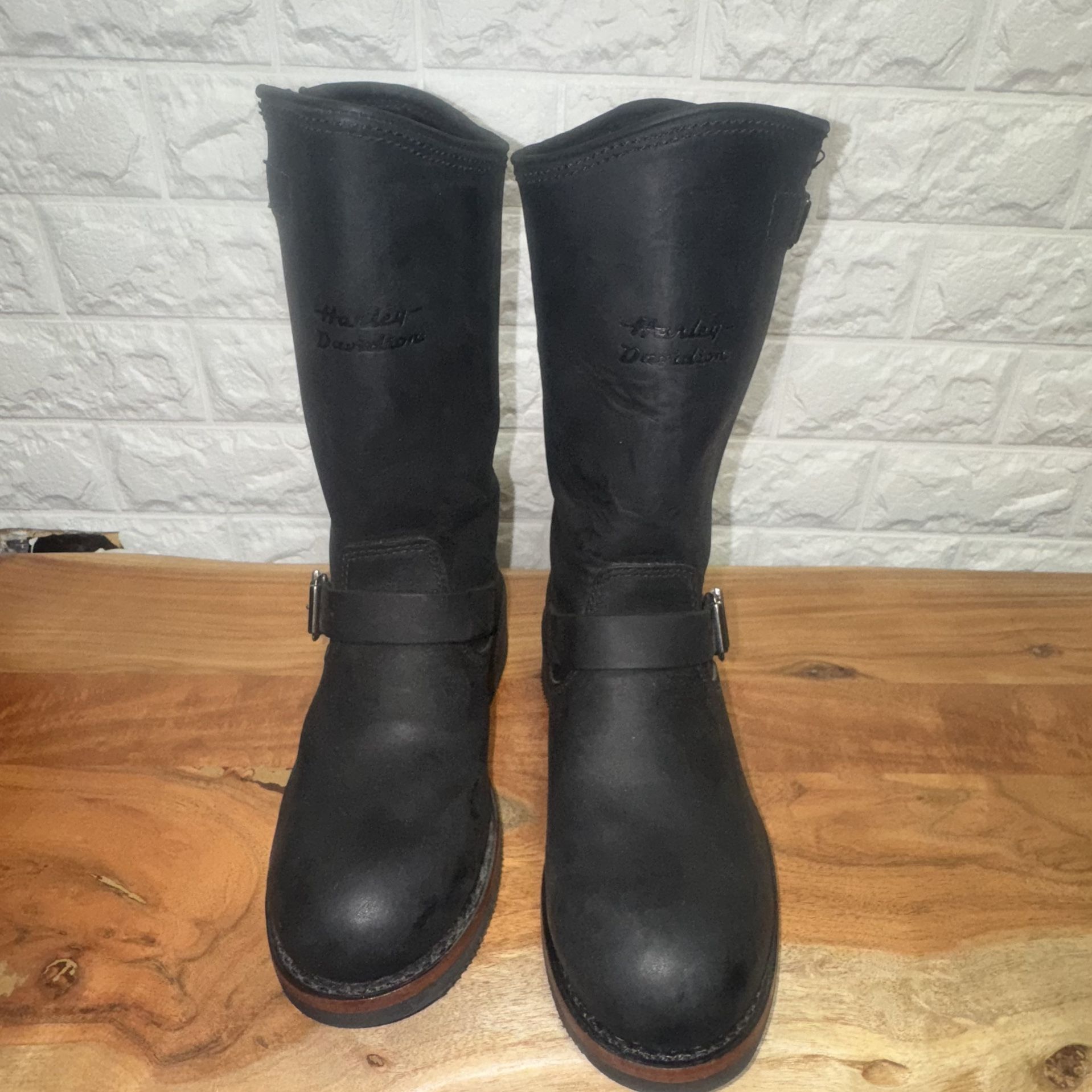 Harley-Davidson 85272 Black Leather Engineer Motorcycle Boots Men’s 8.5 Harness