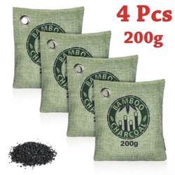 Bamboo Charcoal Air Purifying Bag Odor Absorber Car Closet Deodorizer 4pcs
