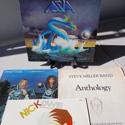 Rock Block Vinyl Record Lot #7 ~ Cheap Trick, Steve Miller, Asia, Nick Lowe