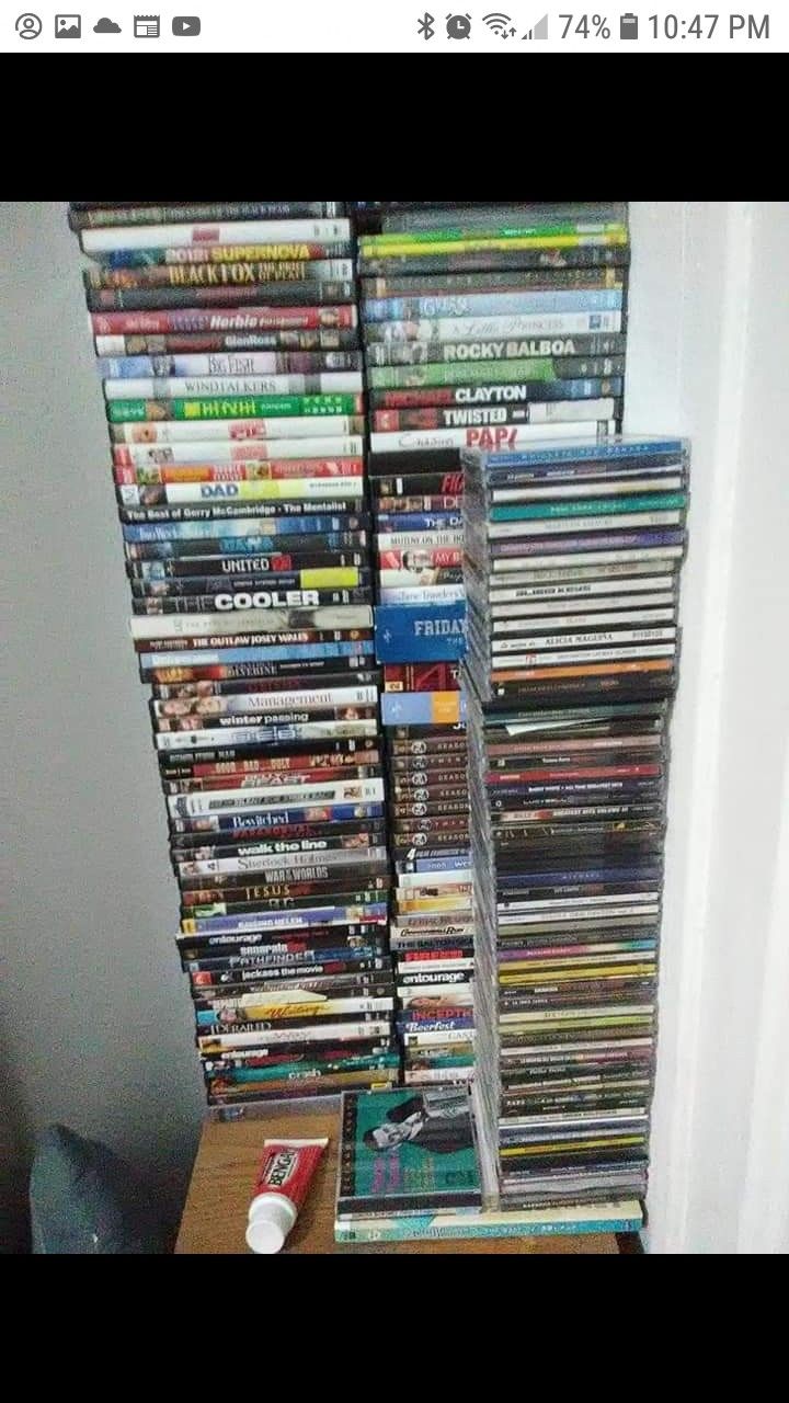DVD movies and Blue Rays