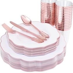 Rose Gold Plastic Set
