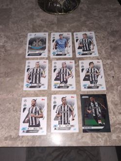 Newcastle United Topps & Panini Prizm Trading Cards Lot