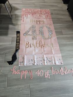 40th birthday decorations and cake pans