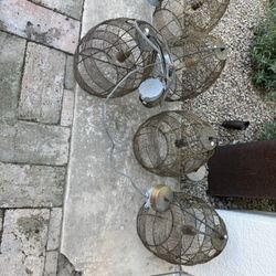 (5) Brass Pendent Chandeliers (hardwired)