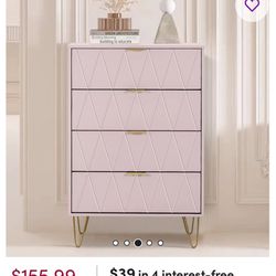 small pink dresser