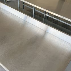 Regency 30" x 108" 16-Gauge Stainless Steel Commercial Work Table with 4" Backsplash and Undershelf