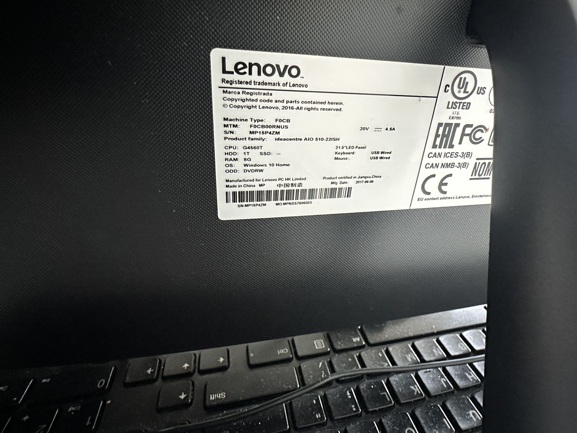Lenovo all In One