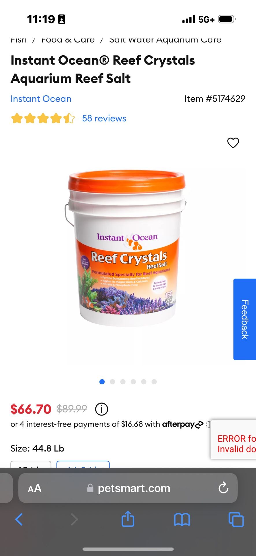 Instant Ocean Reef Crystal Salt