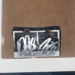 Calvin Johnson Rob Sims Signed Auto Graph 