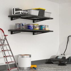 FLEXIMOUNTS 2x4ft Garage Storage Shelving Rack Black