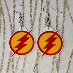 DC Flash Fan Art Earrings 