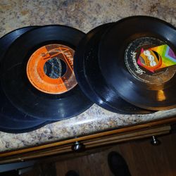 Collection  Of 45"  Vinyl Records 