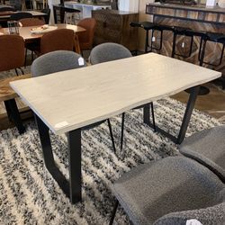 Gray Live Edge Dining Table