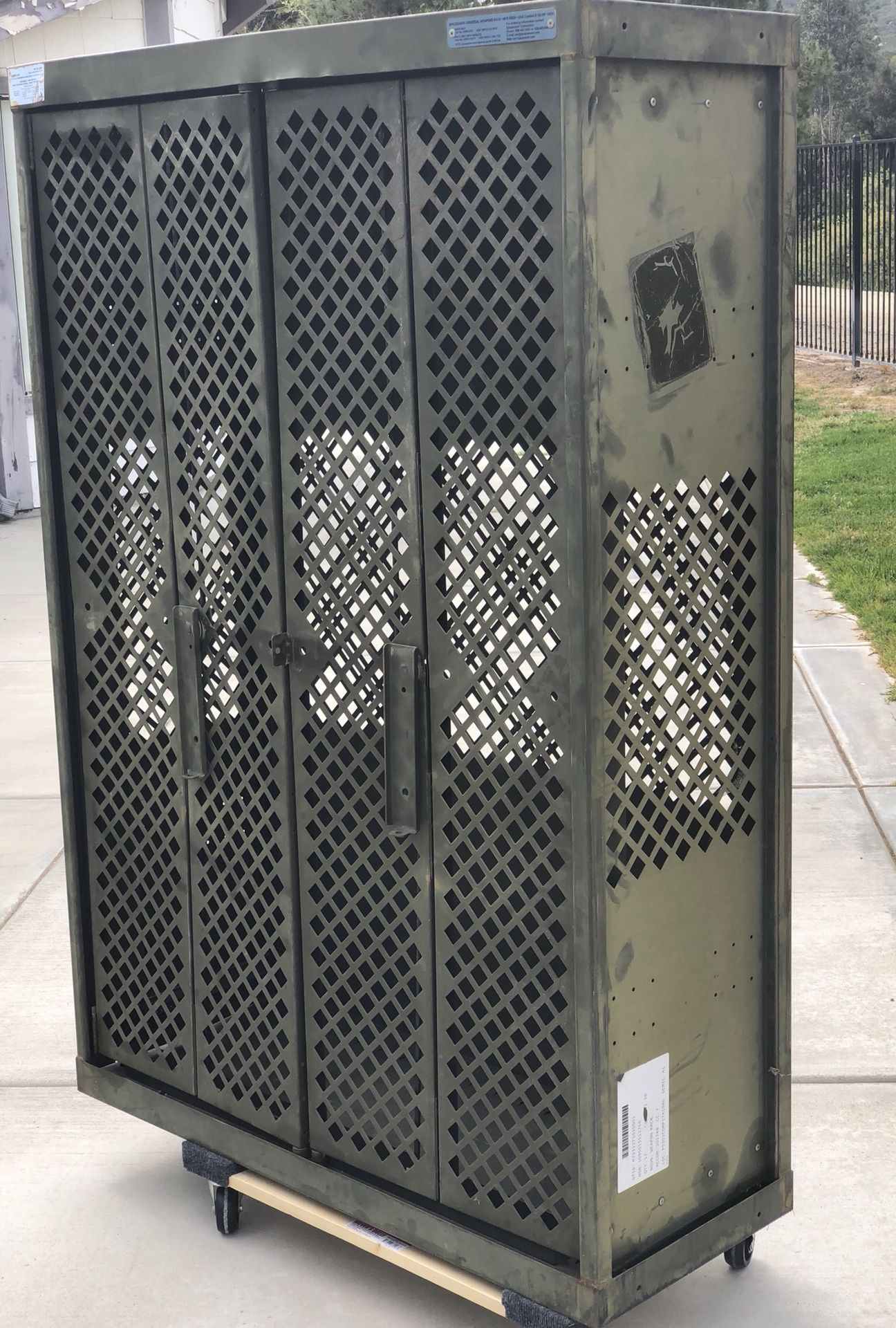 Military Surplus Weapons Storage Rack Cabinet