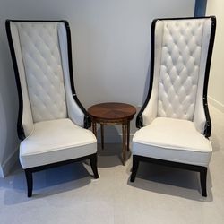 High back accent chairs