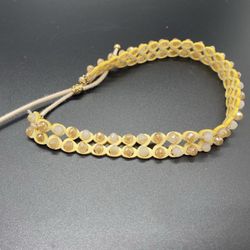 Beige Beaded Adjustable Choker