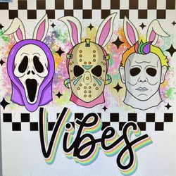 Horror Easter Theme Heat Transfer Prints 