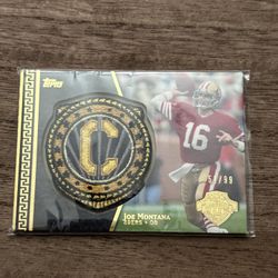 2013 Joe Montana 49ers “ Captain Patch” Memorabilia Card