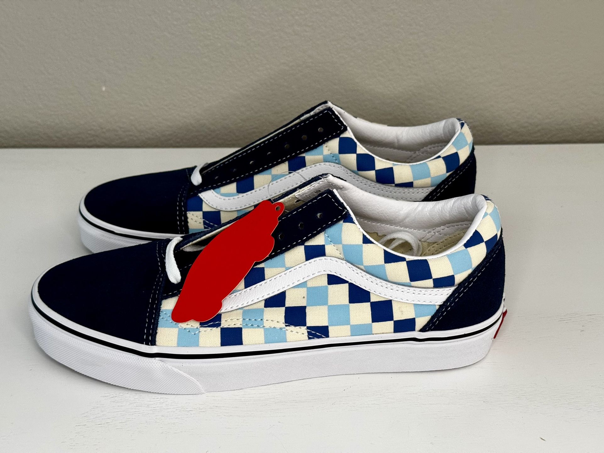 VANS Old Skool (Checkerboard) Blue Topaz Size 8.5 Mens