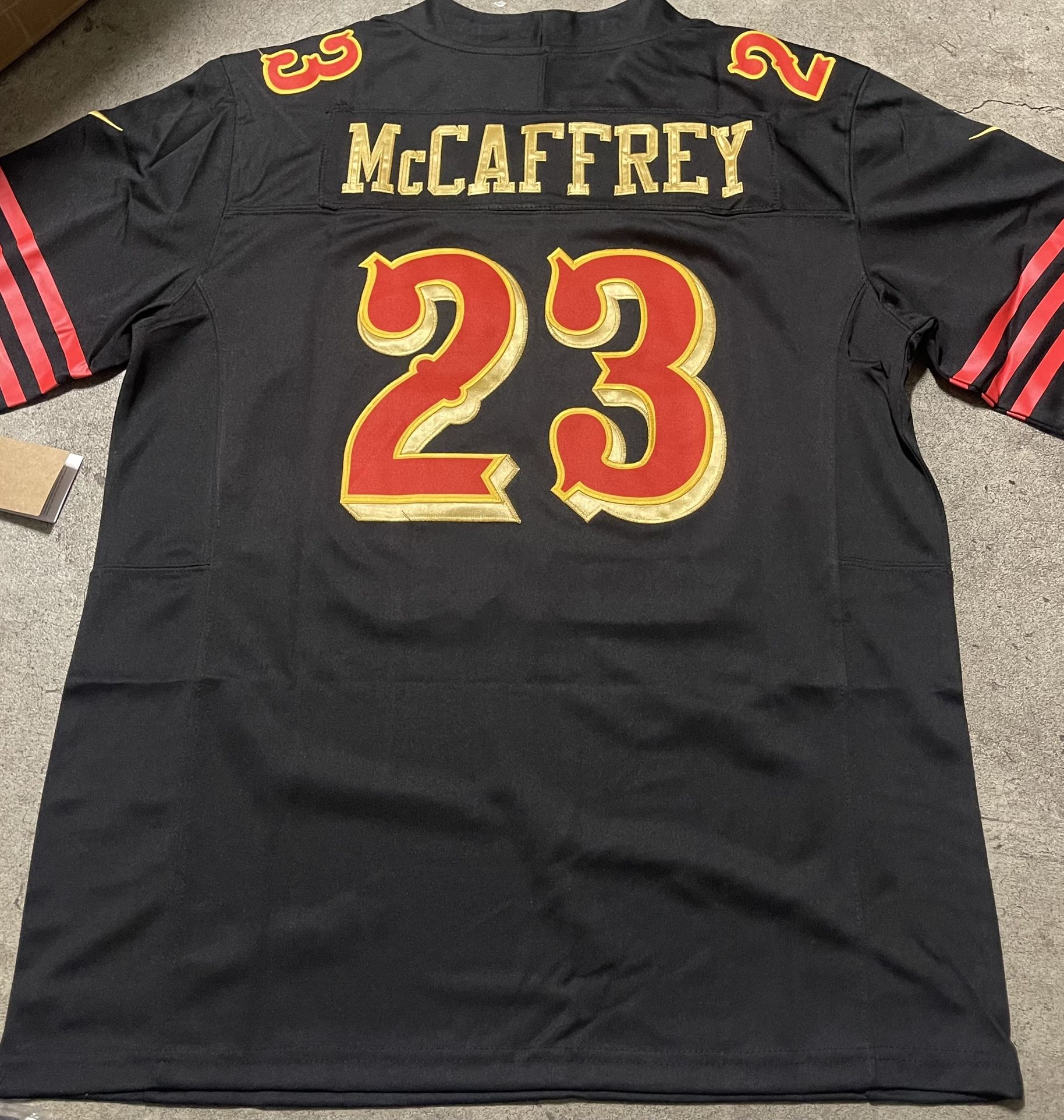 49ers Rivalries Jersey Black Stitched  CMC McCaffrey 23 Men’s Kids Women’s