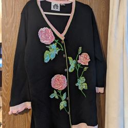 Storybook Knits Coat Sweater Floral