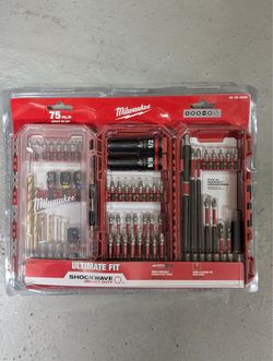Milwaukee SHOCKWAVE Impact Duty Alloy Steel Drill, Drive and Fastening Bit Set (75-Piece) – New