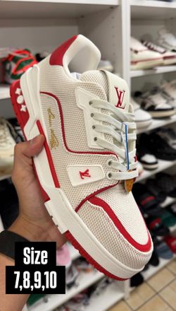 LV TRAINER SNEAKERS WHITE/RED NEW COLLECTION