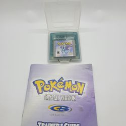 Pokemon Crystal And Manual Or Booklet With Case Gameboy Color GBC GBA