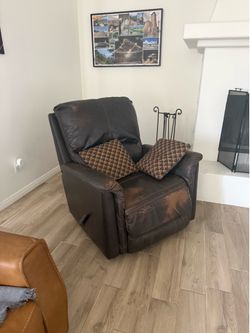 Brown recliner