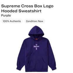 Supreme Cross Box Logo Hoodie Medium