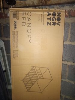Brand New In Box Gold Frame Canopy Bed (Full Size)