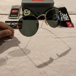 New RayBan Round Metal Classic Sunglasses
